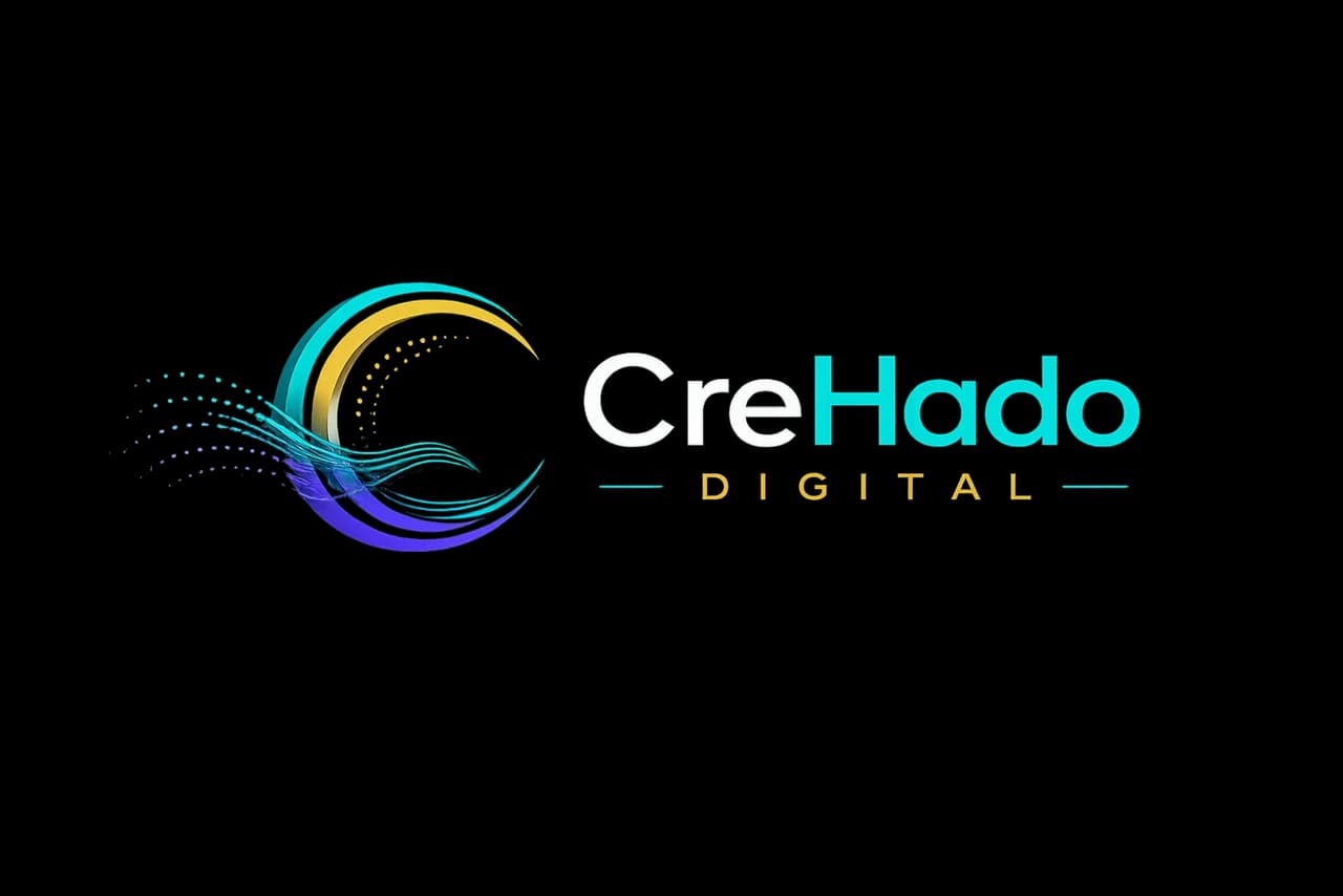 Logotipo aprobado de CreHado Digital aplicado como pieza visual premium