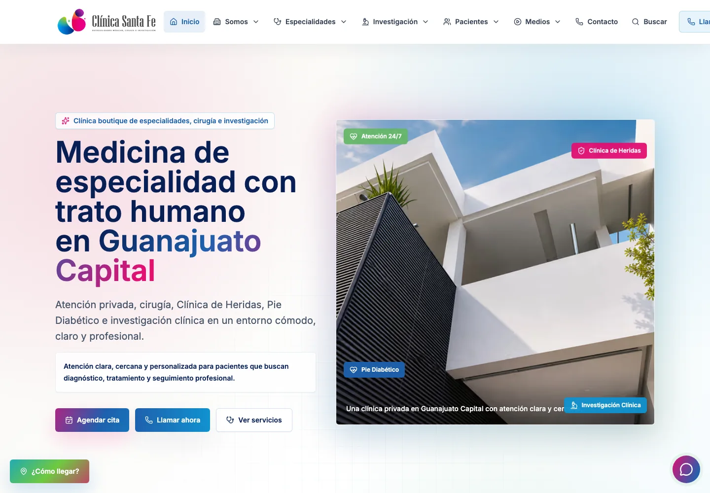 Captura del sitio web Santa Fe Web desarrollado por CreHado Digital