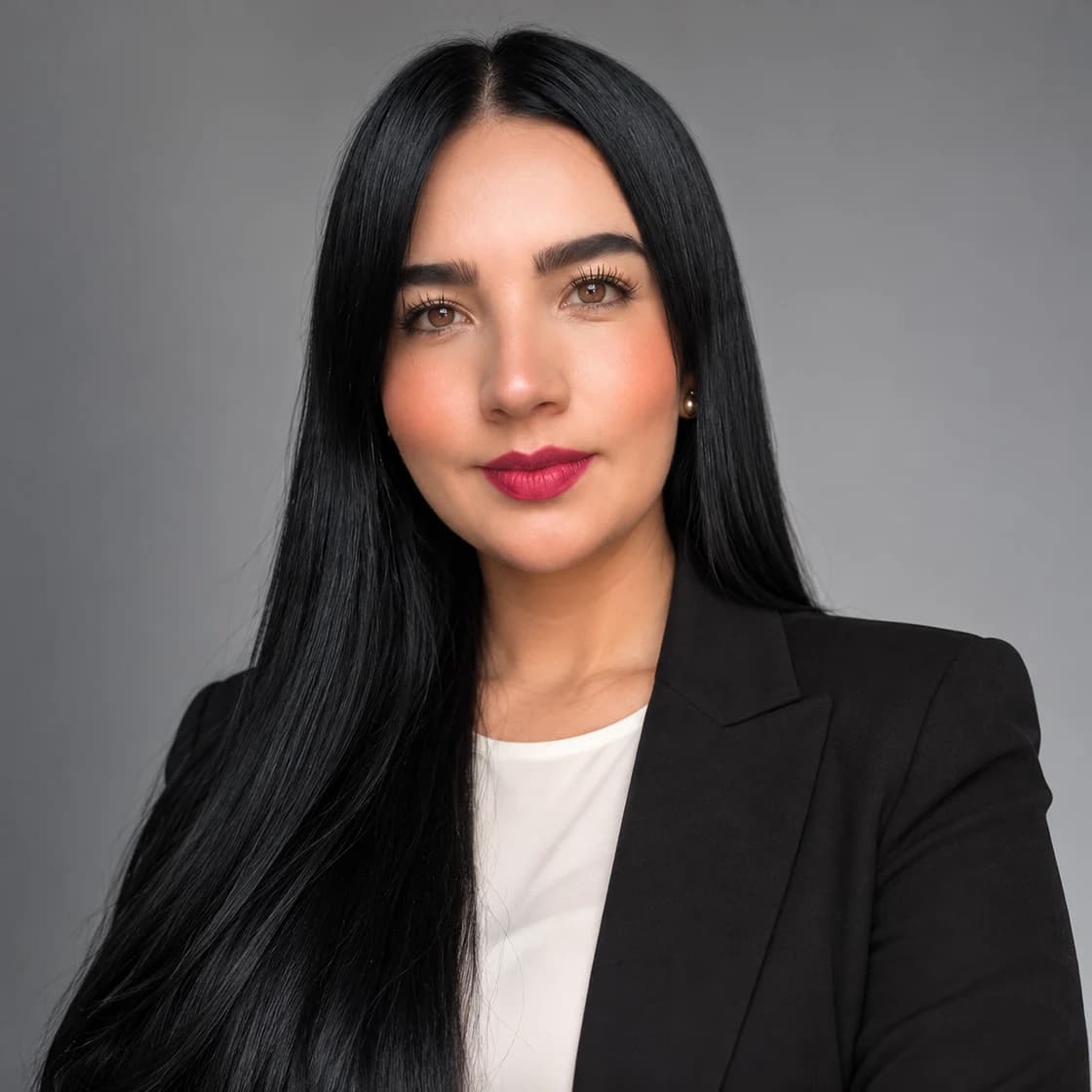 Retrato profesional autorizado de Leidy Johana Campos, Directora Comercial de CreHado Digital en Colombia