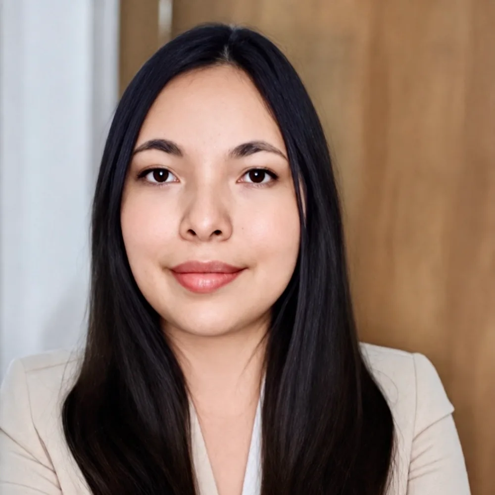 Retrato profesional autorizado de Denisse Cruz Luna, asesora comercial de CreHado Digital